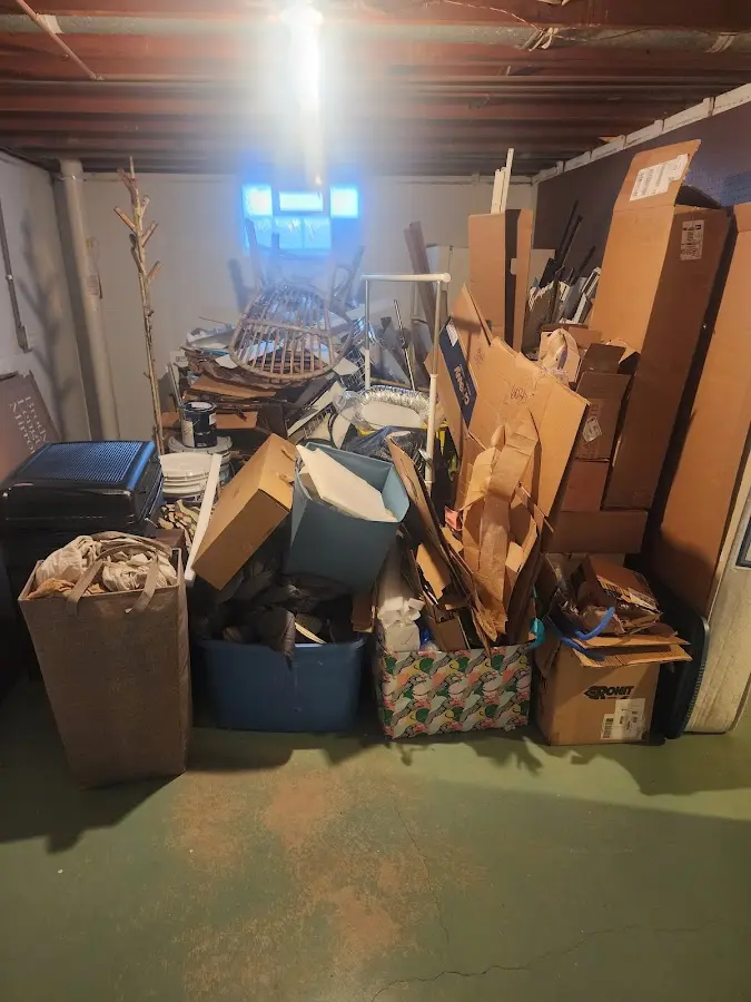 Roll-off dumpster container at job site for 20 Yard Dumpster Rental in Spencer